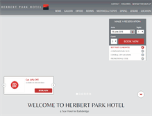 Tablet Screenshot of herbertparkhotel.ie